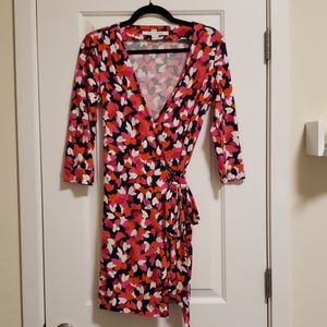 Diane von Furstenberg Floral wrap dress size 6P